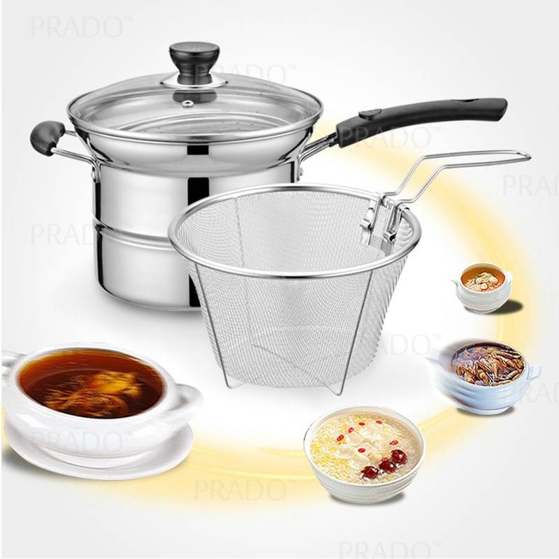 PANCI SERBAGUNA COOKING POT 3 IN 1 22 CM / DEEP FRYING / NOODLE POT / PANCI MULTIFUNGSI PANCI MIE