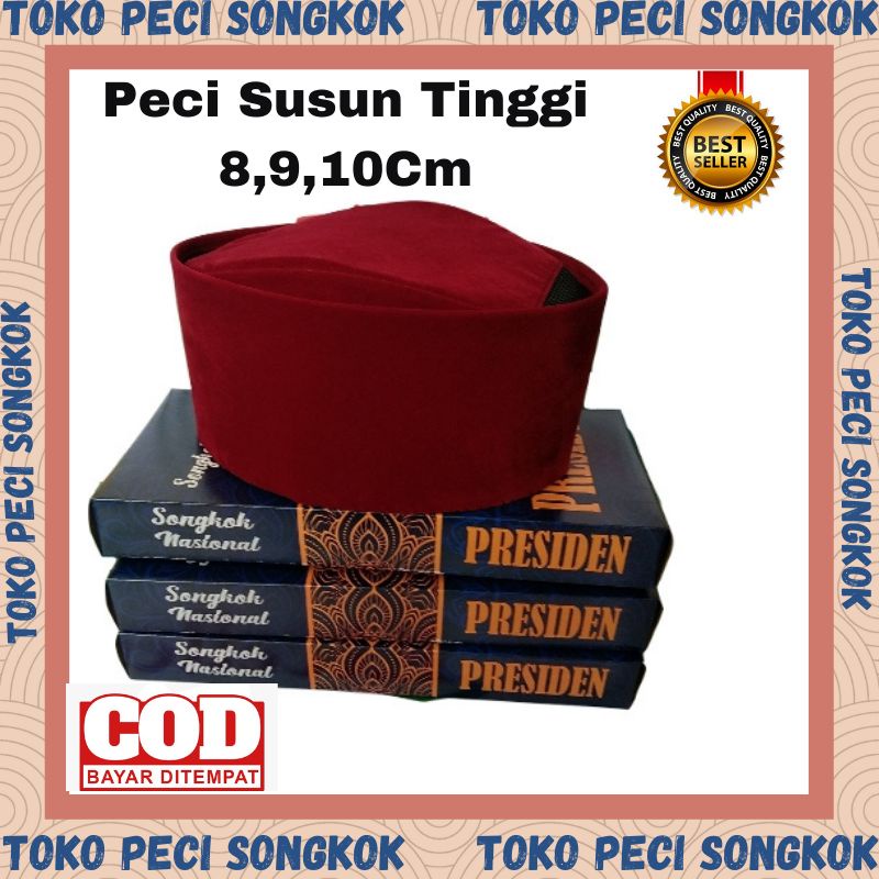 Peci Susun Ac Songkok Susun Merah Kopiah Susun Merah Kopyah Susun Merah Maroon