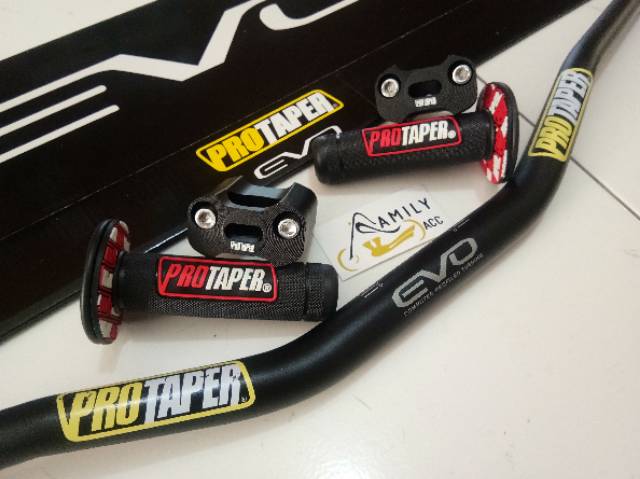 Stang Fatbar Protaper Evo Type Low + Raiser Protaper  + Grip Protaper Motor Klx Nmax Pcx Xride Tiger