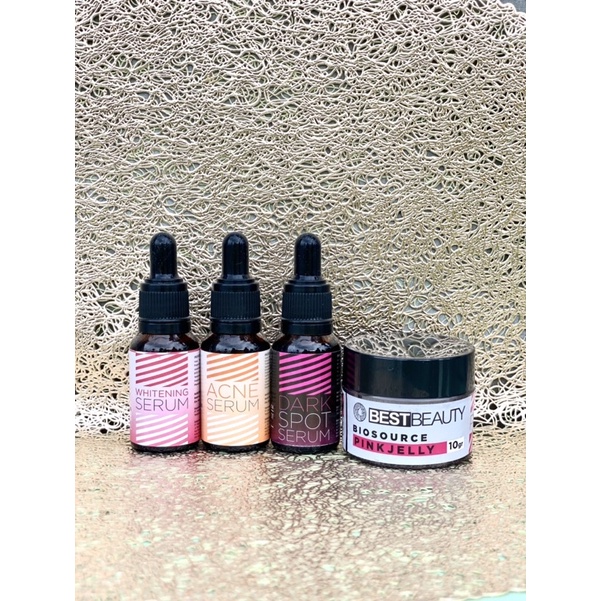SERUM BEST BEAUTY ORIGINAL 100% free gift SERUM ACNE PINK JELLY SERUM WHITENING SERUM DARKSPOT