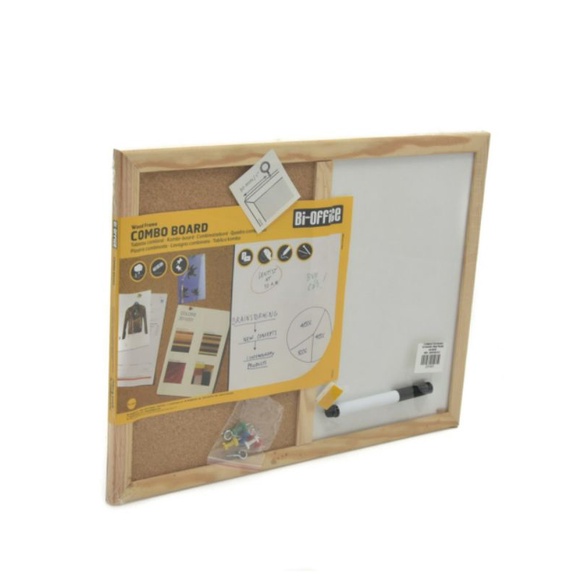 

papan kombinasi White board dan cork board 40x30cm