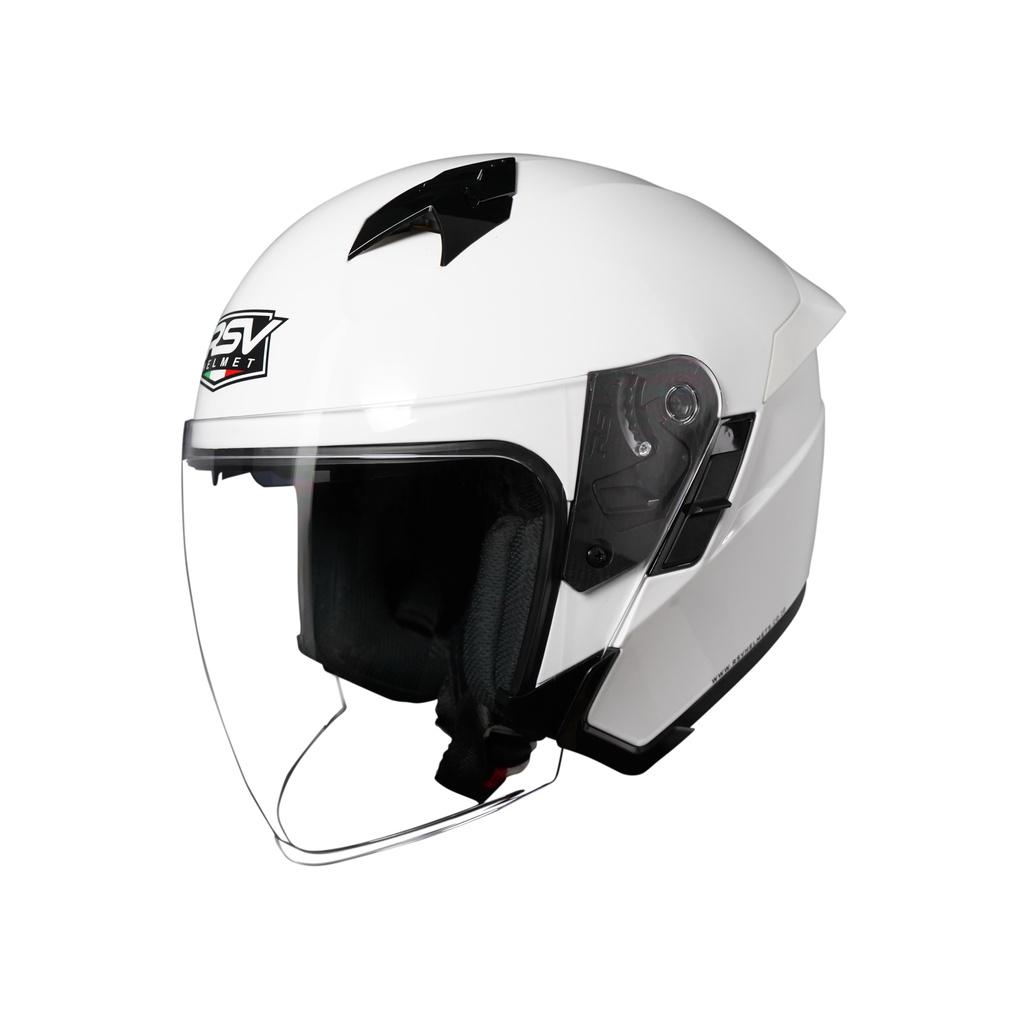 HELM RSV SV300 WHITE GLOSSY BUNDLING VISOR DARKSMOKE / IRIDIUM SILVER