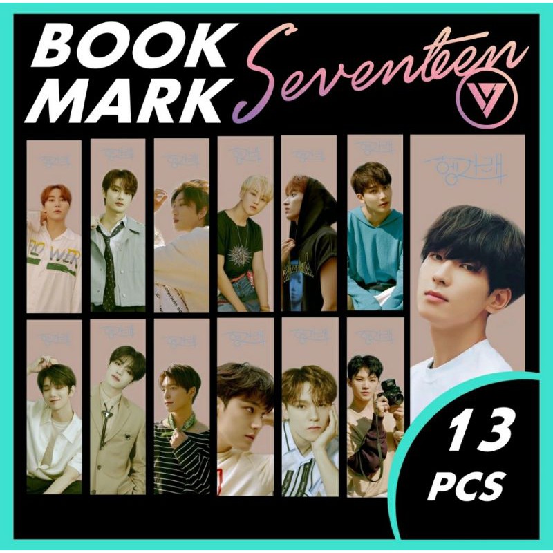 

BOOKMARK SEVENTEEN DAPAT 13 PEMBATAS BUKU SEVENTEEN