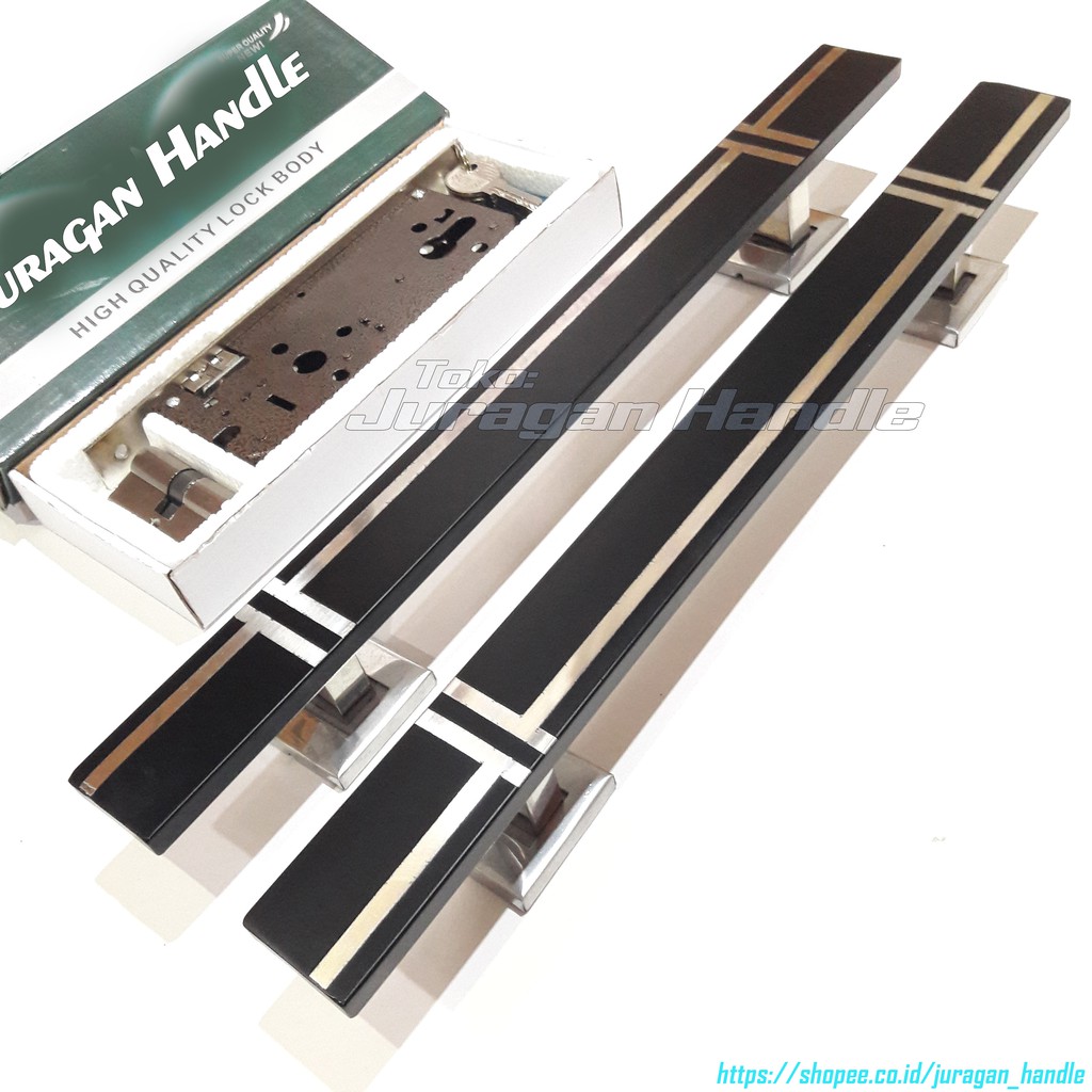 gagang pintu rumah 45 cm dan satu set kunci rumah handle pintu rumah minimalis pegangan pintu warna