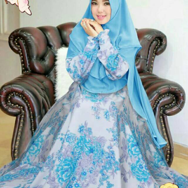 Set gamis dan syar'i Miya syari bahan wolfis monalisa dan khimar cerity