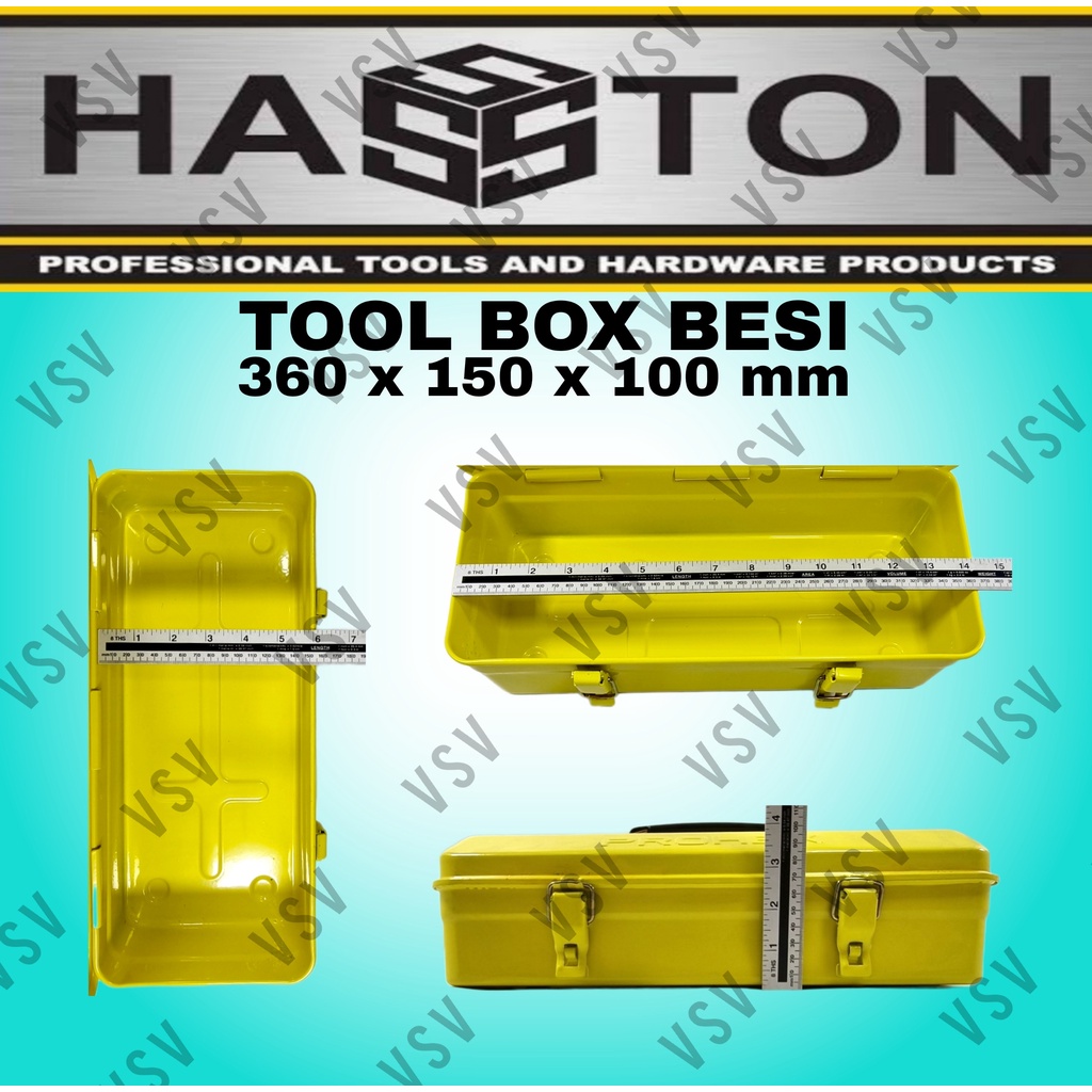 HASSTON Tool Box Besi 1susun Kotak Perkakas Y-350 ToolBox 360x150x100mm