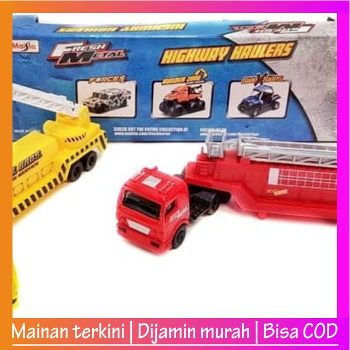 Mainan Anak mobil pemadam Maisto Higway Haulers Pemadam IT777