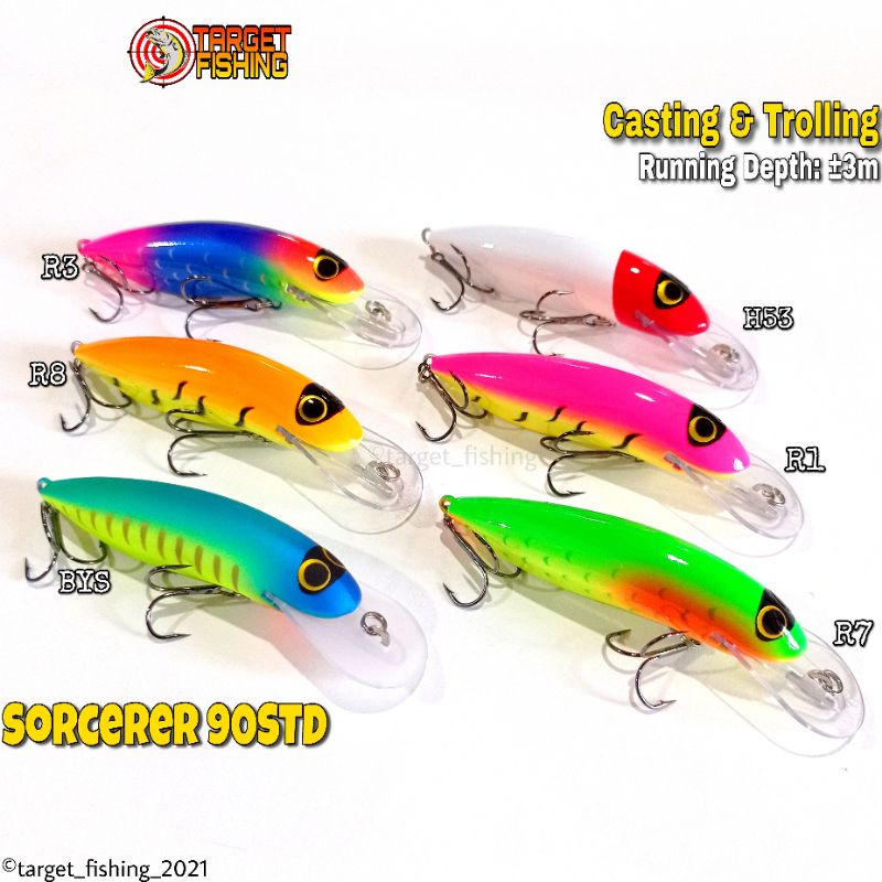 Halco Sorcerer 90 STD [Replika] - Umpan Trolling 90mm 3 Meter