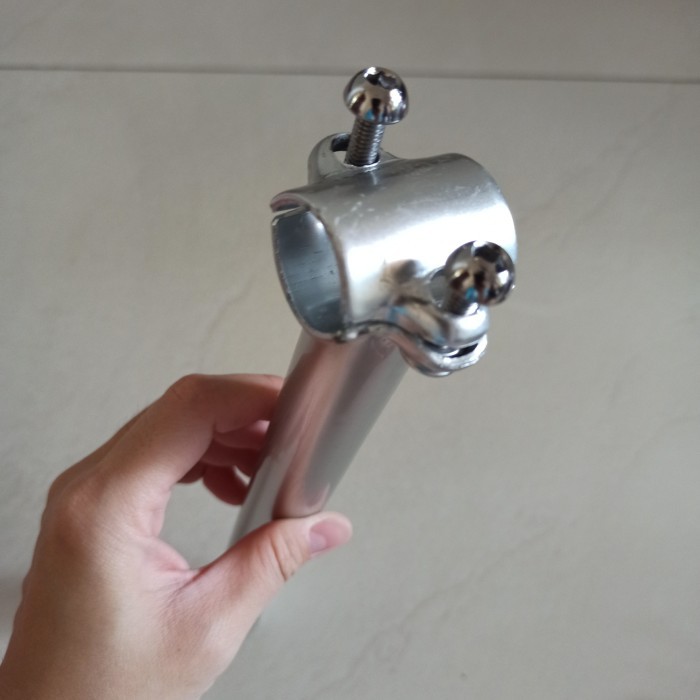 SAMBUNGAN STEM SEPEDA LIPAT INSERT HANDLEPOST CHROME