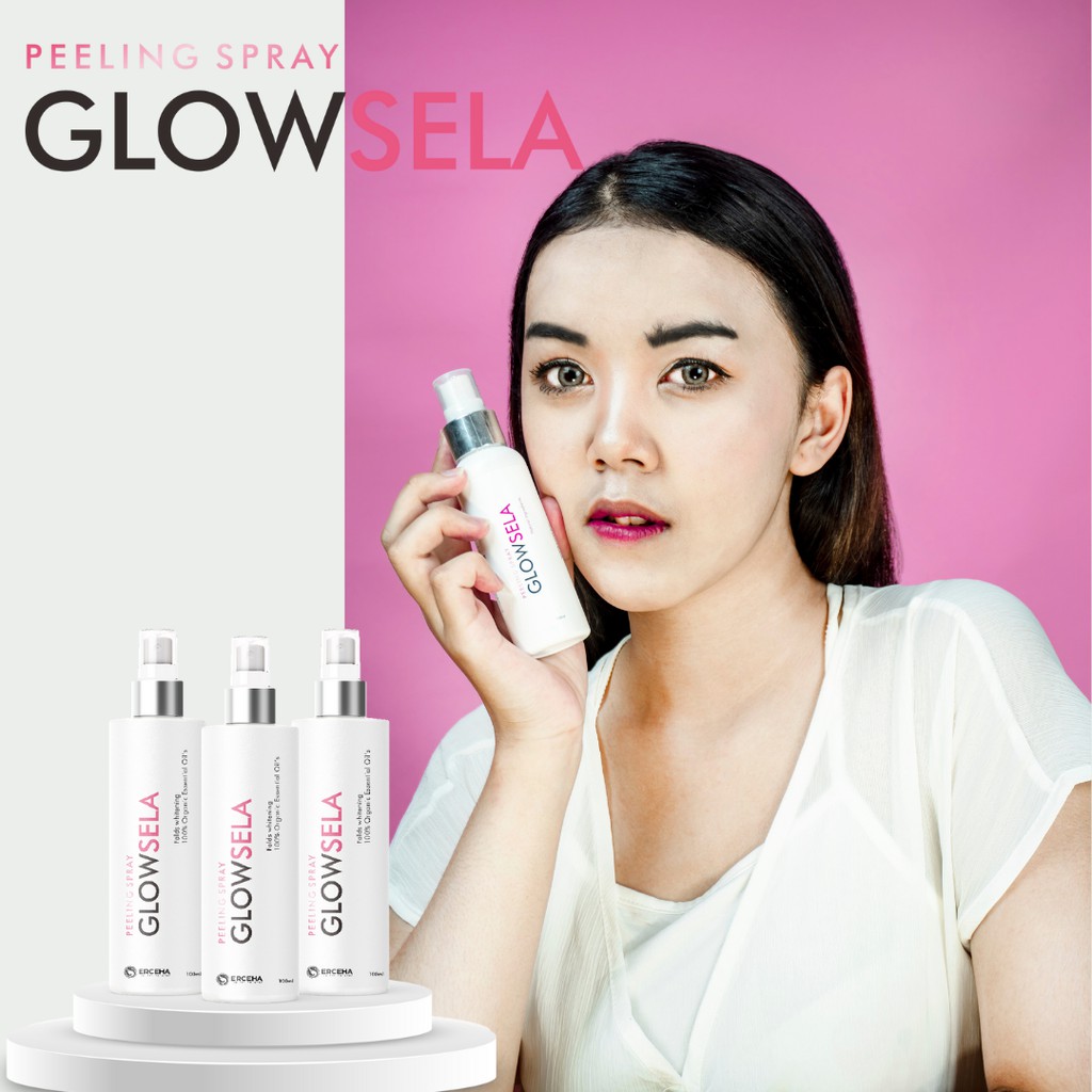 GLOWSELA SPRAY Pemutih Pencerah Ketiak Selangkangan Lipatan Kulit Ampuh BPOM