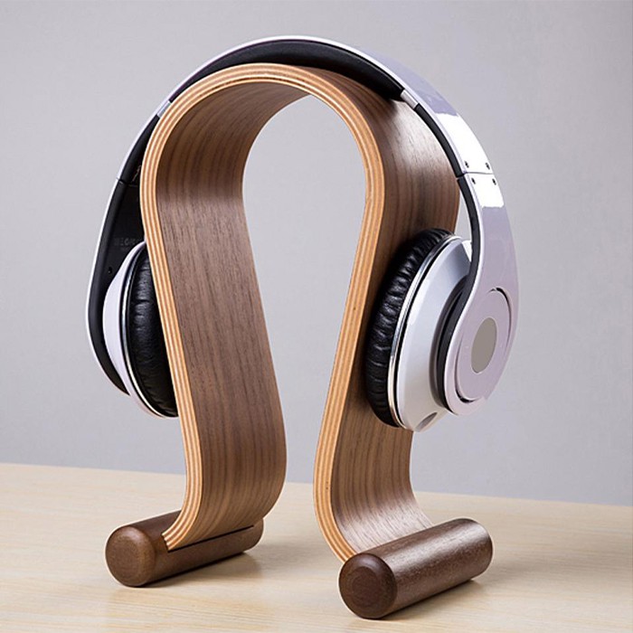Samdi Wooden Headphone Display Stand Headphone Holder Headset Hanger