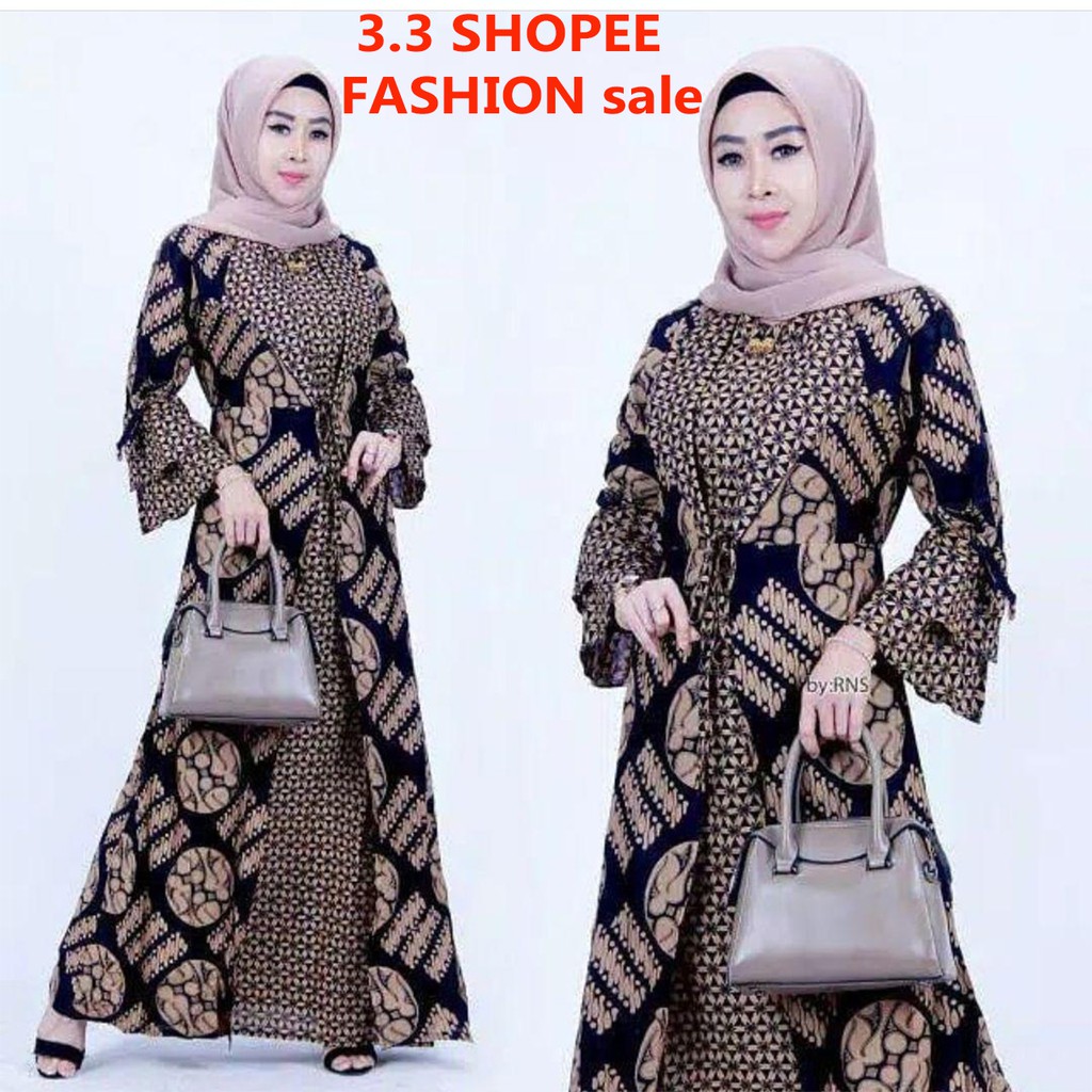 Gamis Batik Cardy Modern Model Terbaru Original Batik Pekalongan Murah Gamis Naura 2020 Modis Trend Shopee Indonesia