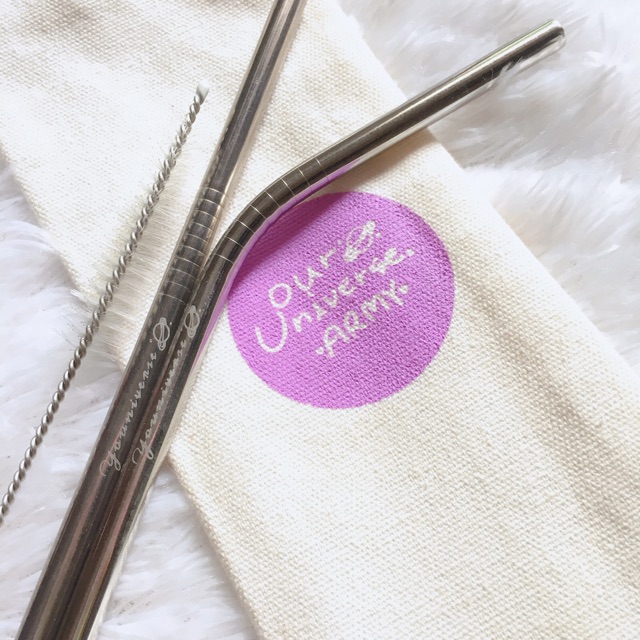 [kstuffind] Stainless Straw BTS ARMY Youniverse sedotan stainless