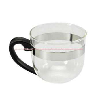 Delicia Mugs Gelas Kaca Isi 2 Pcs Kapasitas 270ml dengan Gagang Ergonomis