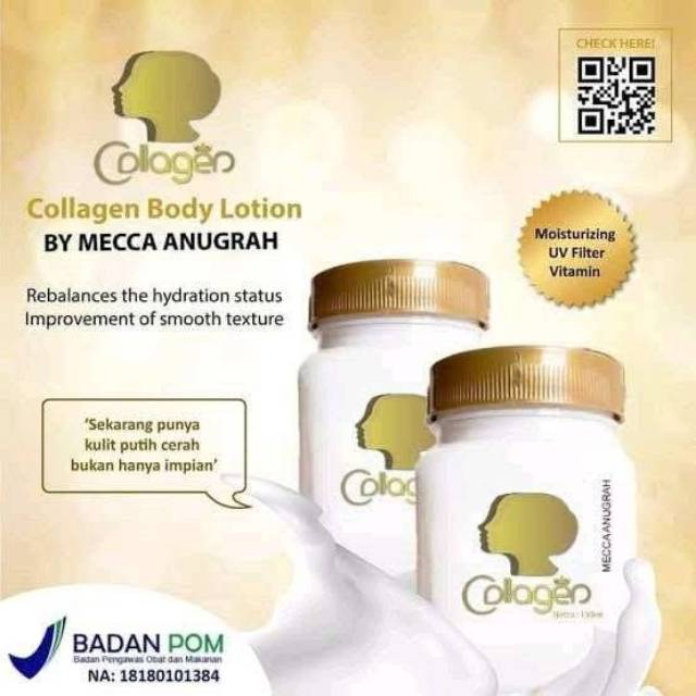 COLLAGEN BODY LOTION BY MECCA ANUGRAH BPOM ORIGINAL - BIBIT COLLAGEN MECCA