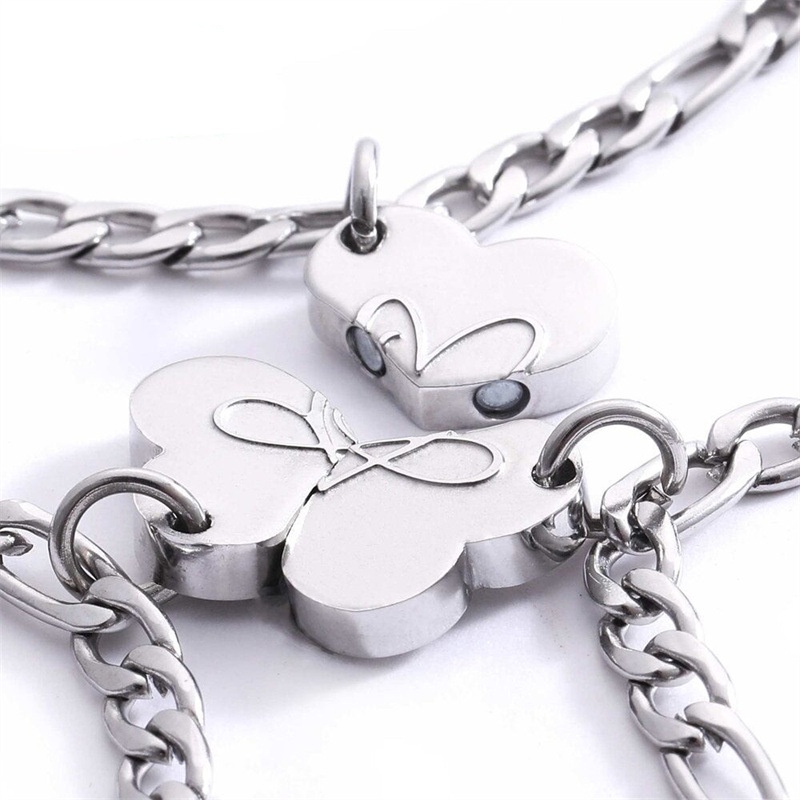 Gelang Tangan Rantai Fashion Gaya Eropa / Amerika Motif Tulisan Good Friends / Family 3 / 4 Orang Untuk Wanita