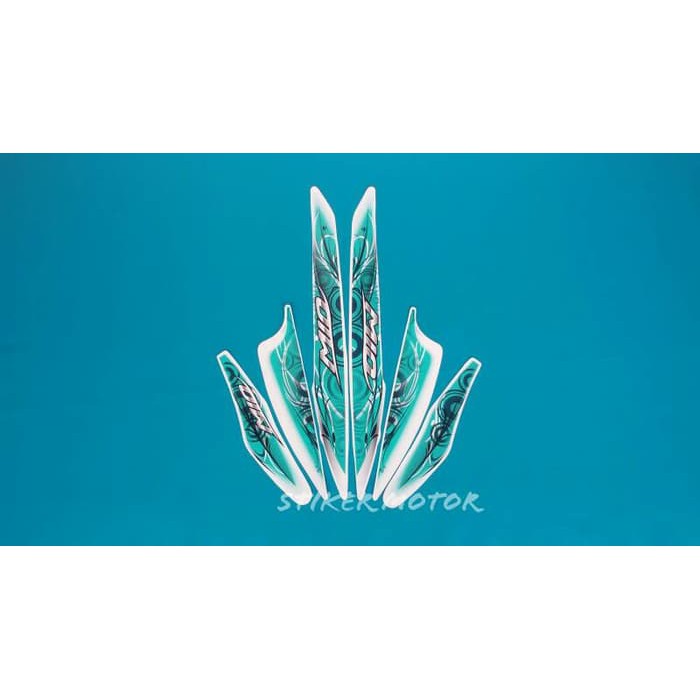 striping motor mio sporty 2011 putih