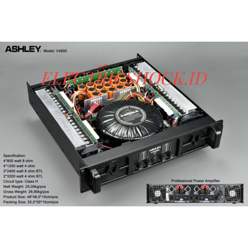 POWER AMPLIFIER ASHLEY V 4800 ORIGINAL ASHLEY V4800