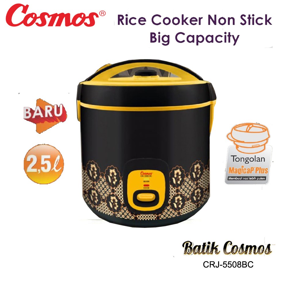 Rice Cooker Cosmos Big Capacity 2.5 Ltr CRJ 5508 BC