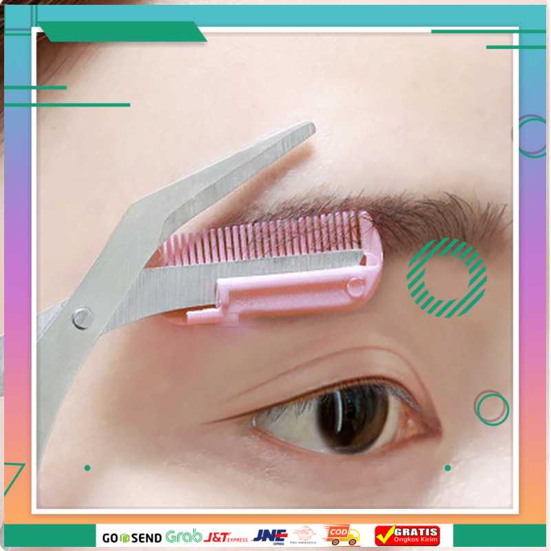 (BISA COD) FTIHSHPXiumei Gunting Cukur Alis Mata Eyebrow Trimmer Scissor Comb - XIU1