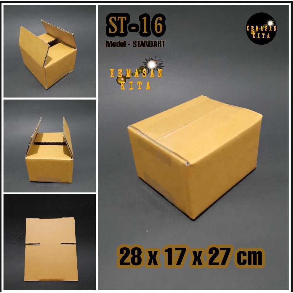 

KOTAK ST-16 28X17X27 CM COKLAT DUS BOX POLOS STANDART PACKING AKSESORIS