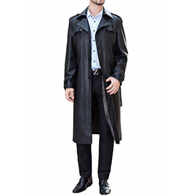 Long Coat Leather Jaket Blazer Kulit Winter Autumn Cowok Korea Formal Suit