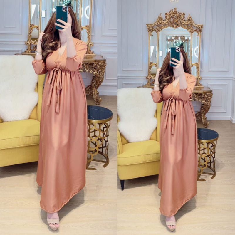 DRESS MALIKA POLOS BAJU WANITA DRESS WANITA