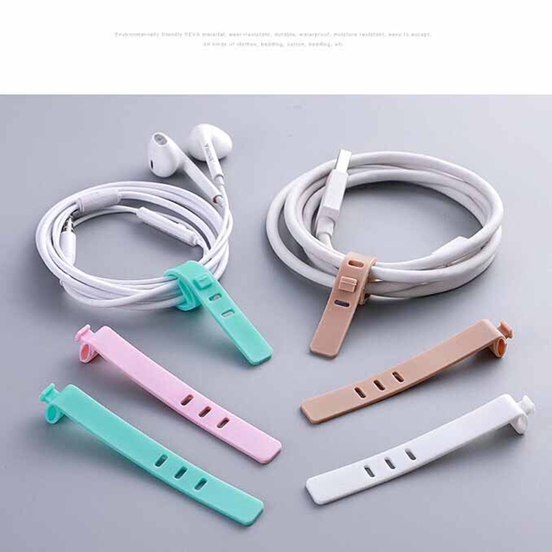 &lt; E2id &amp; &gt; 4Pcs Penggulung Kabel Bahan Silikon