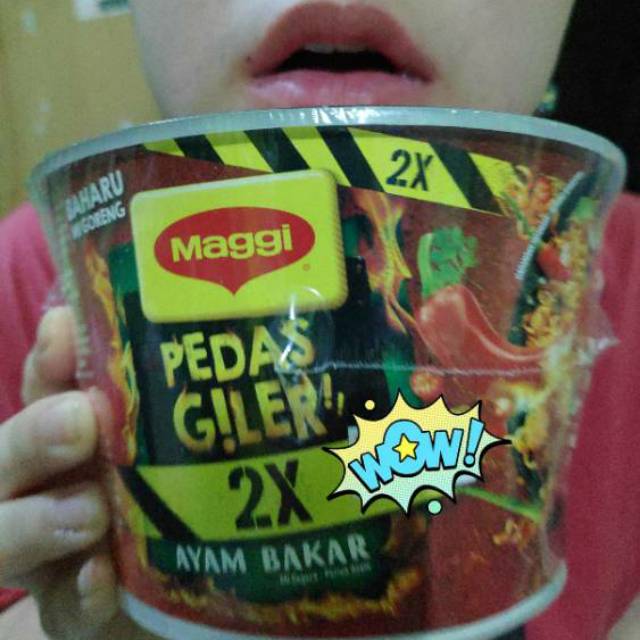 Mie Maggi 2x Pedas Giler Ayam Bakar cup 99gr (made in Malaysia)halal