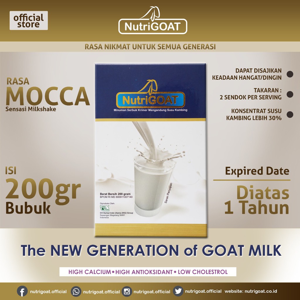 

Nutrigoat Susu Kambing Asli Dengan Berbagai Manfaat