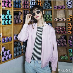 BOMBER JAKET WANITA JACKET PINK