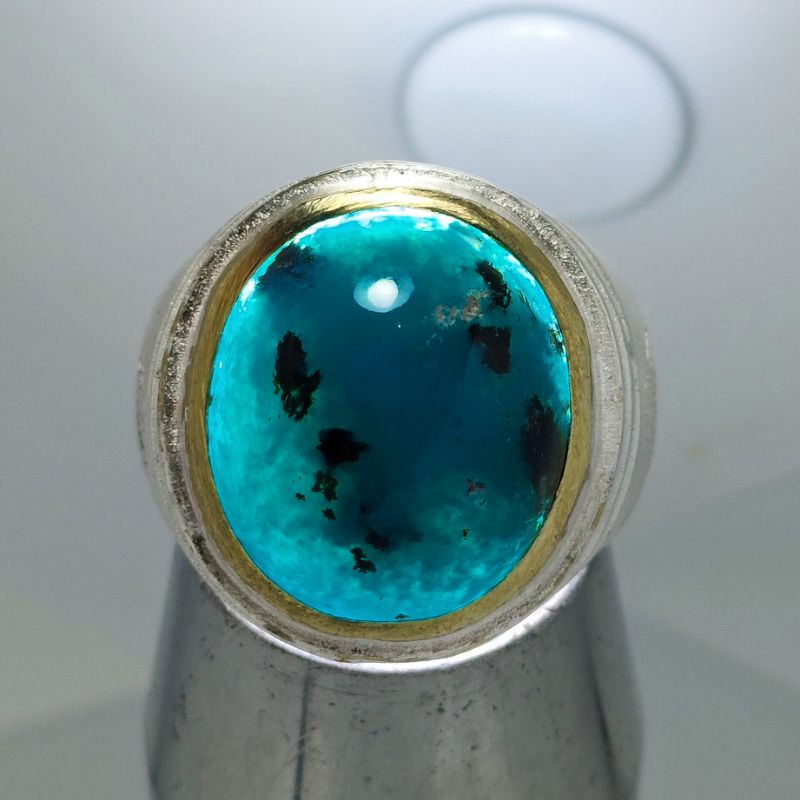 BATU AKIK BACAN DOKO NATURAL CRYSOCOLLA CHALCEDONY KODE 01952