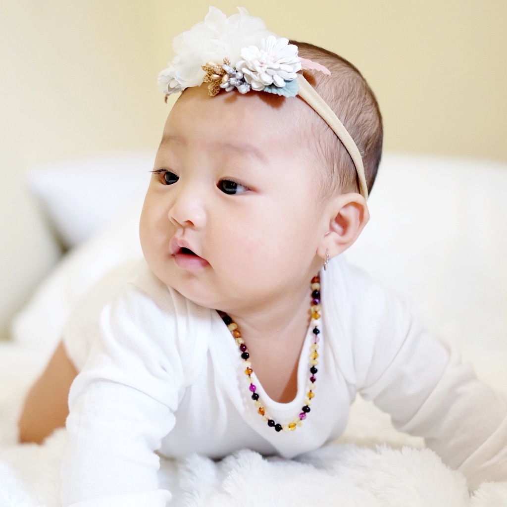 AGL40 Kalung dan Gelang Amber Tumbuh Gigi Bayi By Carlis Baby