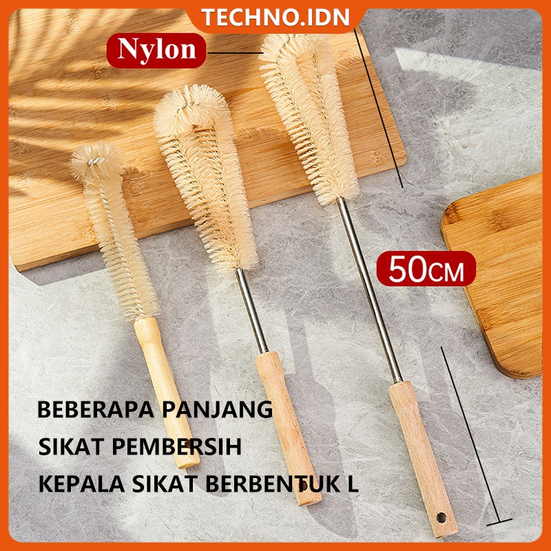 Sikat Pembersih Botol  Kitchen Brush  Sikat Glass Teapot Thermos Cup  Cleaning Brush Long Handle Cup brush No Dead Ends