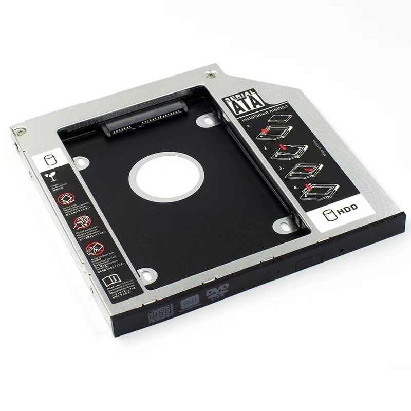 HDD CADDY TIPIS (SLIM) 9.5MM /12.7MM SATA / DVD SLOT TO HDD SLOT / SSD CADDY/SSD CADDY 9.5MM 12.7MM ALUMINIUM