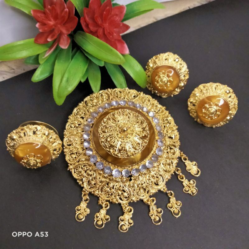 SET BROS ALPAKA MOTIF DONAT, SET BROS ALPAKA MURAH BALI, SET BROS ALPAKA MOTIF BULAN , SETELAN BROSS