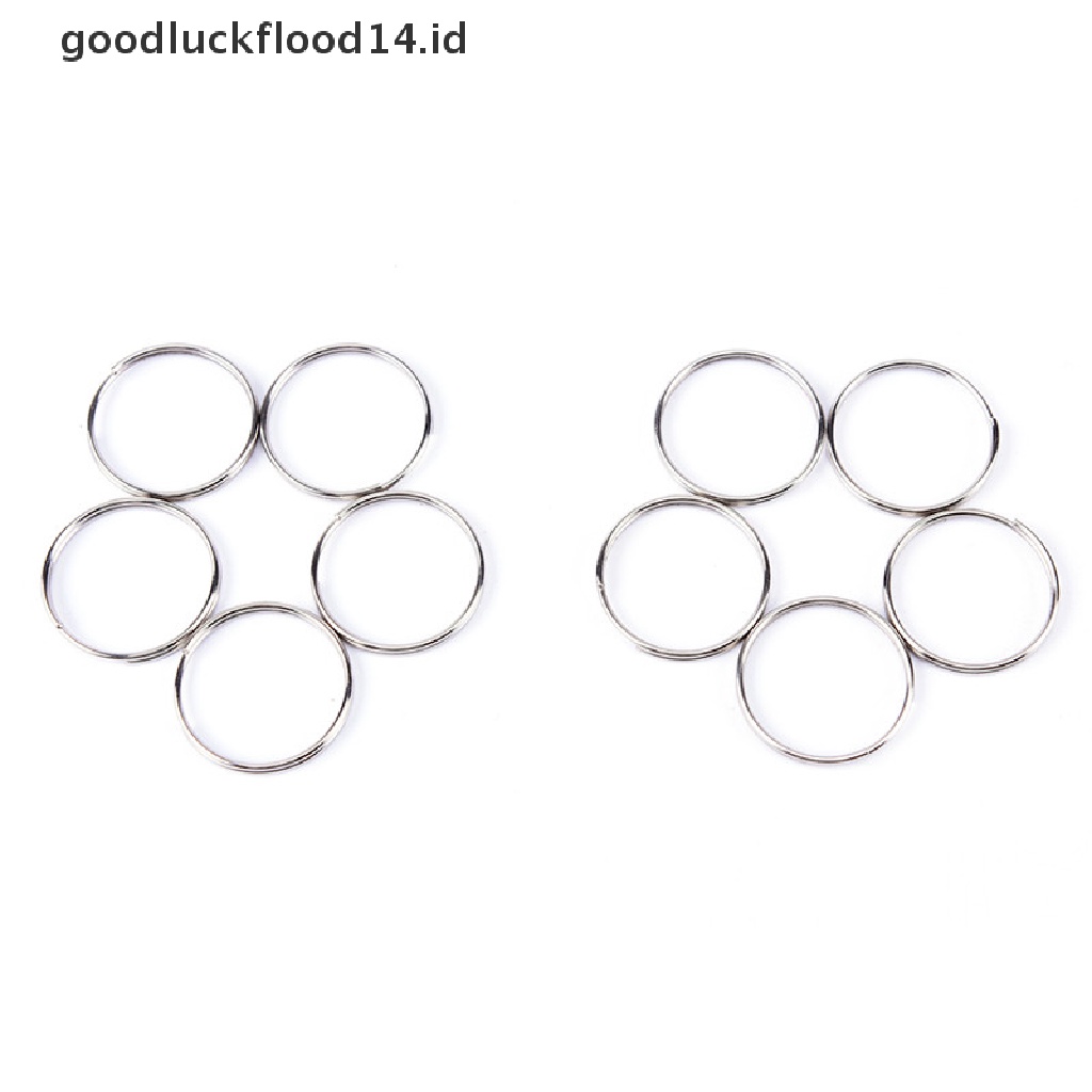 [OOID] 10pcs Steel Keyring Split Key Rings Nickel Hoop Ring Nickel Plated Steel Loop ID