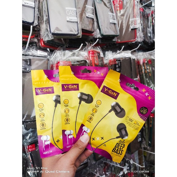 EARPHONES V-GEN  VEP1-16 HEADSET V-GEN SUPER BASS