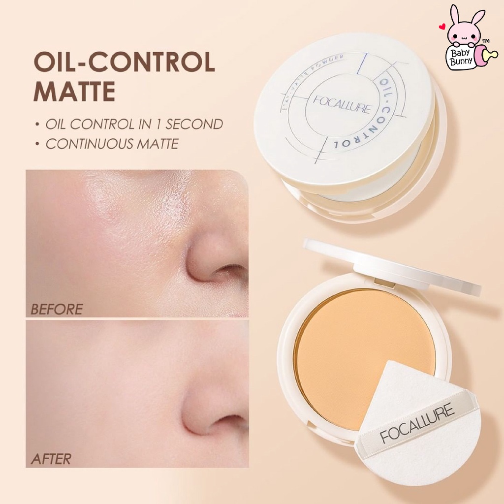 ❤ BELIA ❤ FOCALLURE Oil-Control Stay-Matte Powder FA236 | Bedak Hingga 12 Jam Two Way Cake | Bedak Padat | BPOM