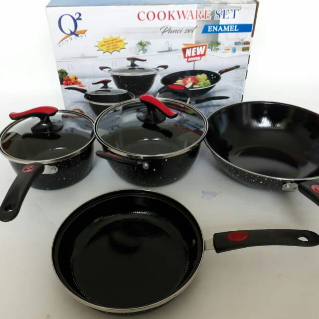 Panci set enamel Q2