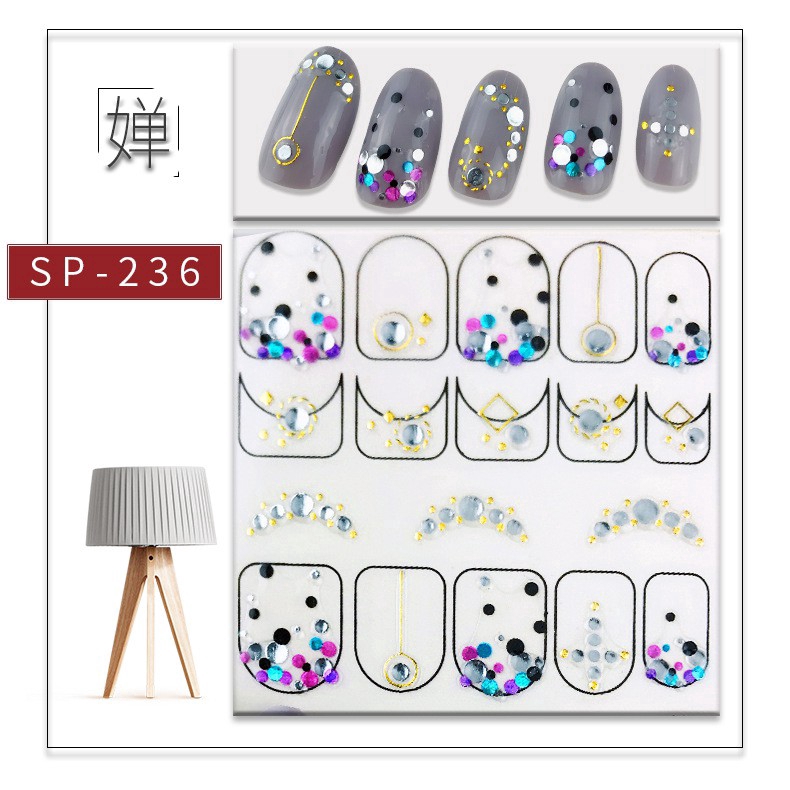 SP Stiker Kuku 3D Gaya Jepang / Korea untuk Nail Art