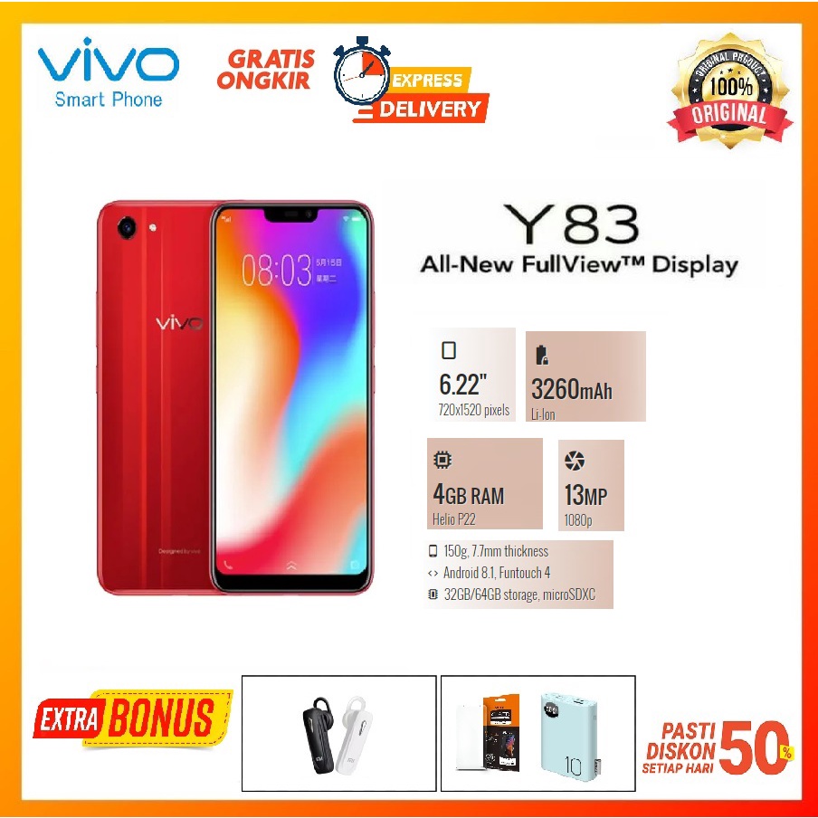 HP MURAH VIVO Y83 6/128GB BERGARANSI CUCI GUDANG