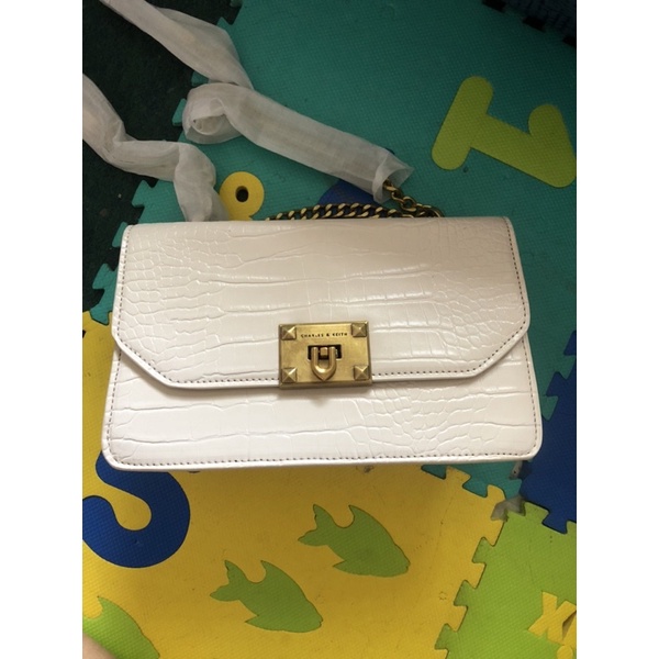 Tas CK white croco new
