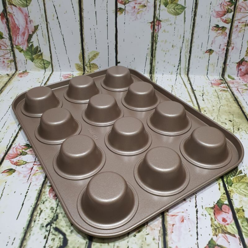 suncity 12s mini muffin cup cake baking pan / loyang kue