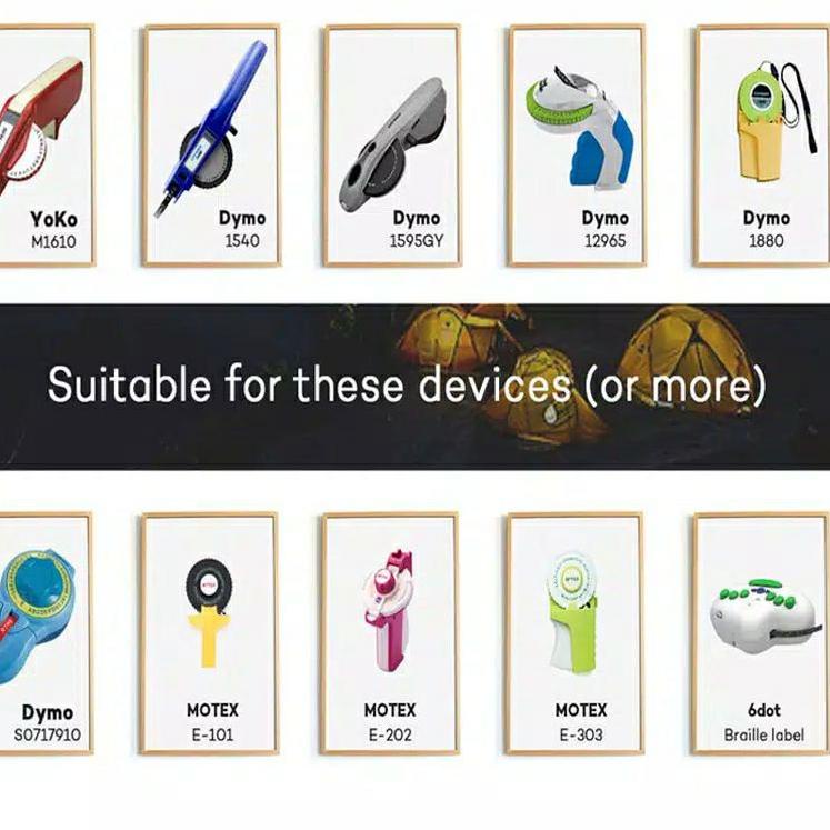 

BNOK CIDY TAPE LABEL MAKER REFILL 9MM BISA UNTUK DYMO DAN MOTEX 576CYAT