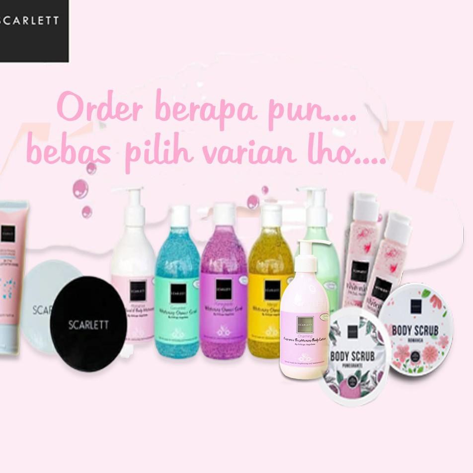 Buruan-Order LK21 PAKET SCARLETT SCARLET SHOWER SCRUB POMEGRANTE LOTION ROMANSA BEST SELLER ❤７