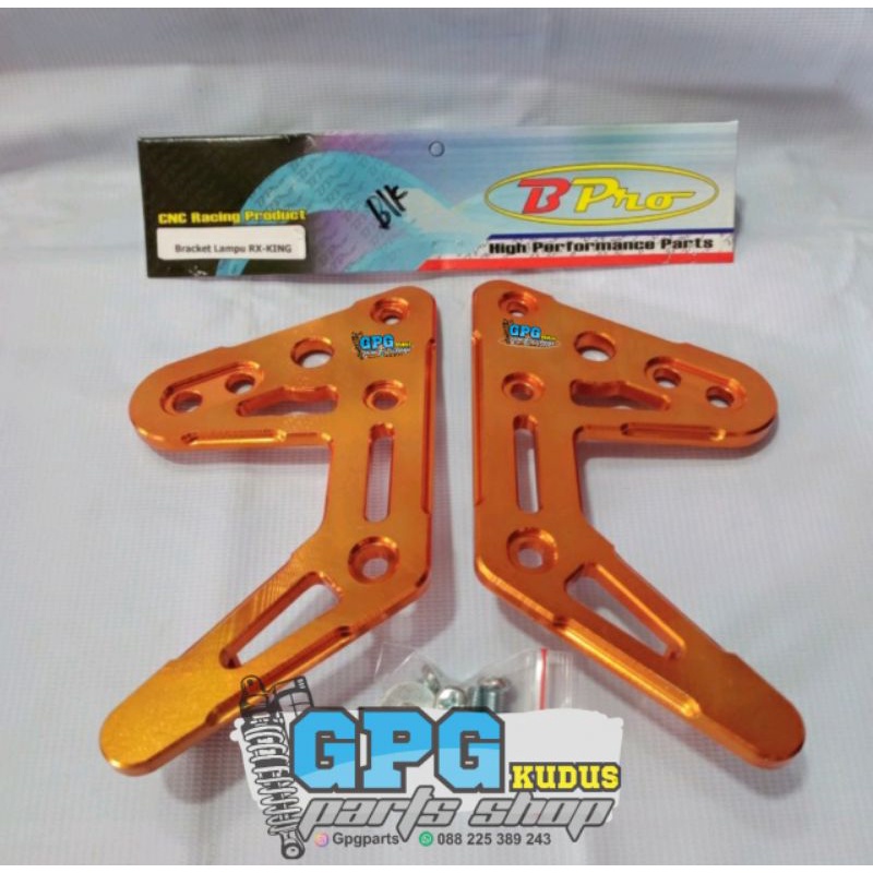 Breket Bracket Bricket Lampu CNC Copy Bpro-Dudukan Lampu Bpro Set Tulangan RX King-Orang C