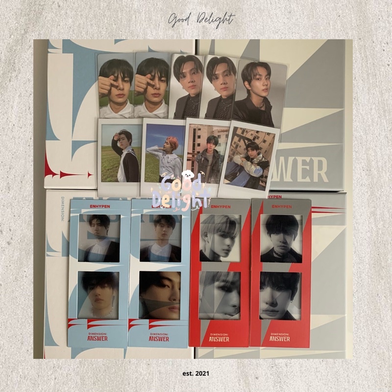 SHARING ALBUM DIMENSION : ANSWER D:A ENHYPEN NO YET PHOTOCARD PC POLA BOOKMARK BM JAY NIKI JUNGWON S
