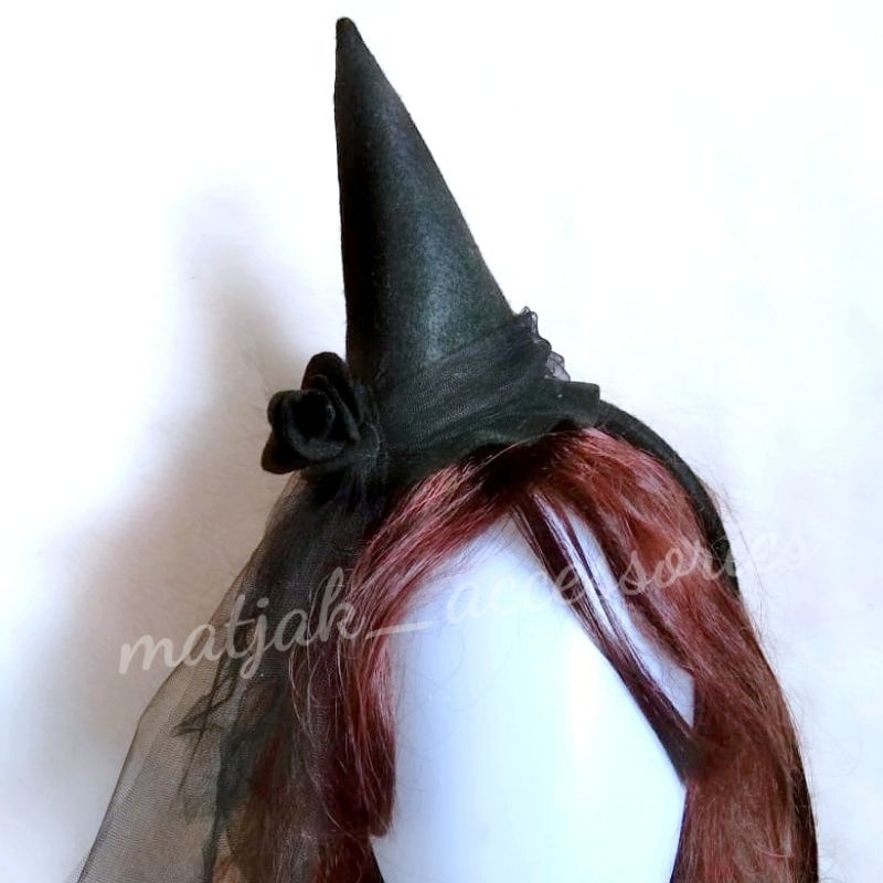 Halloween Bando Topi Penyihir Witch Hat Headband