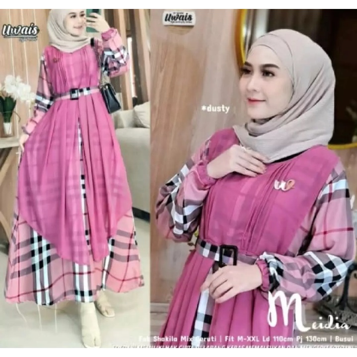 NEW  GAMIS SHAKILA MEIDIA MAXY KOTAK KOMBI